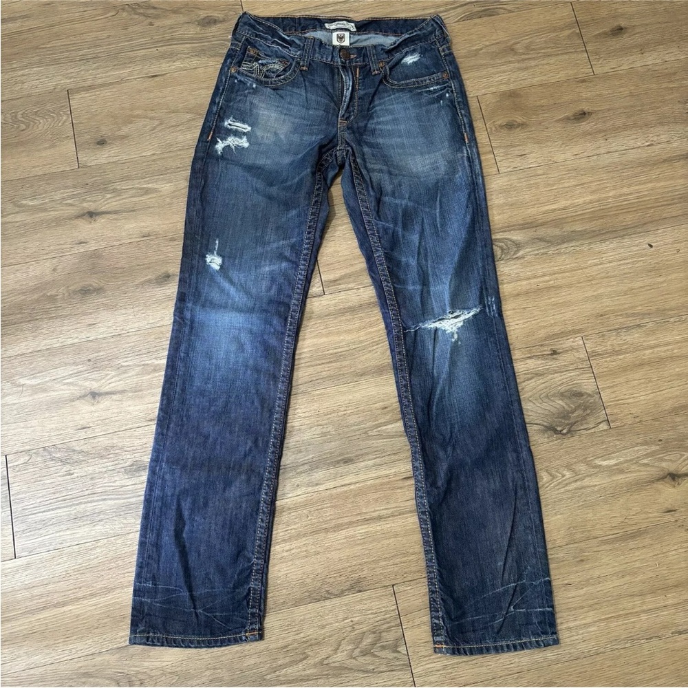 PRVCY Jeans Size 26 Boyfriend Womens Blue Denim Distressed
